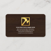 Gereedschappen voor houten houten handymannen visitekaartje (Achterkant)