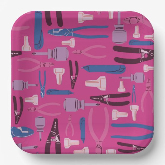 Gereedschapsconstructie Elektrische Partij, Meisje Papieren Bordje (Voorkant)