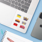 Gereedschapskist Stickers (Laptop met iPhone)