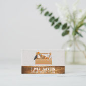 Gereedschapsvak | Hout- en wandtextuur Visitekaartje (Staand voorkant)