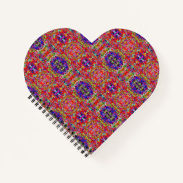 gereflecteerd rood patroon notitieboek