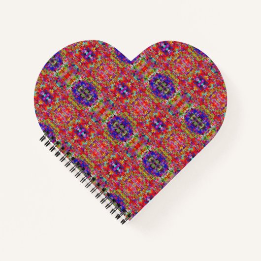 gereflecteerd rood patroon notitieboek (Voorkant)