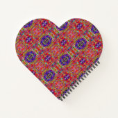 gereflecteerd rood patroon notitieboek (Achterkant)