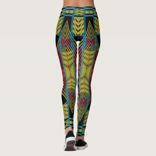 Geregen regenboog leggings (Achterkant)