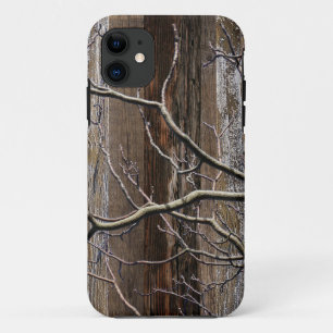 Geregenereerd hout Rustic Barn Board  hout iPhone 11 Hoesje