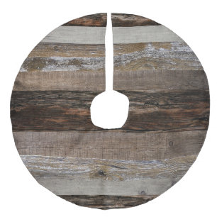 Geregenereerd hout Rustic Barn Board  hout Imitatie Linnen Kerstboom Kleed