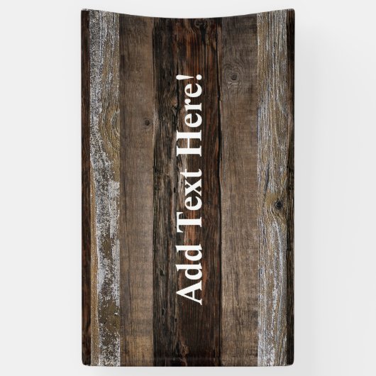 Geregenereerd hout Rustic Barn Board  hout Spandoek (Verticaal)