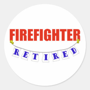 GEREGERDE FIREFIGHTER RONDE STICKER