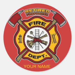 GEREGERDE FIREFIGHTER RONDE STICKER
