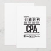 geregistreerd accountant-CPA Kaart (Voorkant / Achterkant)