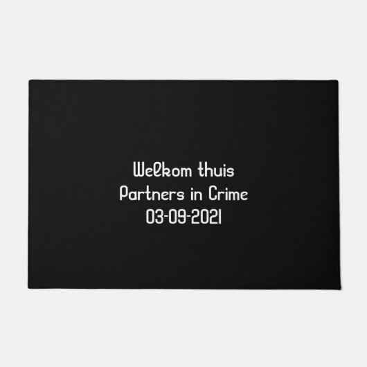 Geregistreerd partnerschap cadeau idee huis deurmat (Voorkant)