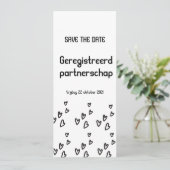 Geregistreerd partnerschap kaart tekst (Staand voorkant)