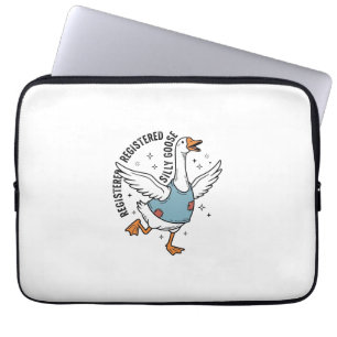 Geregistreerd Silly Goose Vintage Vector T-shirt O Laptop Sleeve