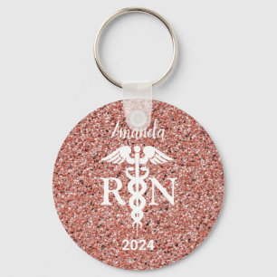 Geregistreerd urse Caduceus Roos Gold Glitter - Aa Sleutelhanger