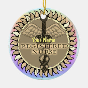 Geregistreerd Verpleegkundige Caduceus Keramisch Ornament