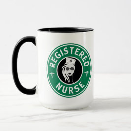 Geregistreerd Verpleegkundige Logo Badge Ontwerp Mok