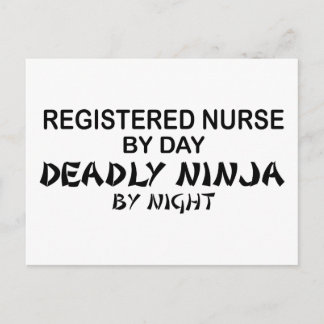 Geregistreerd verpleegster Deadly Ninja Briefkaart
