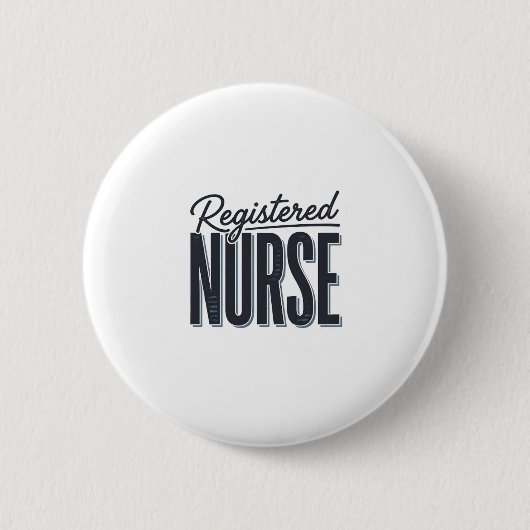 Geregistreerd Verpleegster Script Typografie Vecto Ronde Button 5,7 Cm (Voorkant)