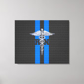 Geregistreerd zure RN Caduceus koolstofvezeldecor Canvas Afdruk (Voorkant)