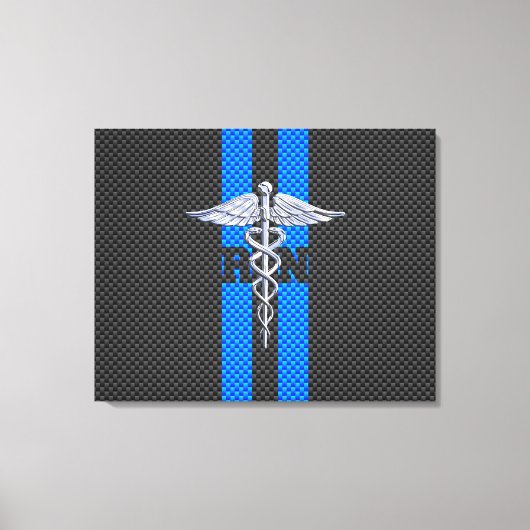 Geregistreerd zure RN Caduceus koolstofvezeldecor Canvas Afdruk (Voorkant)