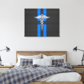 Geregistreerd zure RN Caduceus koolstofvezeldecor Canvas Afdruk (Insitu (Slaapkamer))