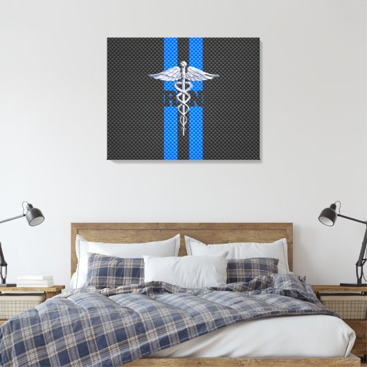 Geregistreerd zure RN Caduceus koolstofvezeldecor Canvas Afdruk (Insitu (Slaapkamer))