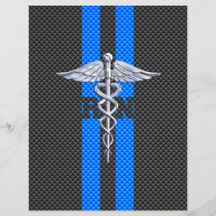 Geregistreerd zure RN Caduceus koolstofvezeldecor Flyer