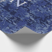 Geregistreerd zure RN Caduceus op Navy Blue Camo Cadeaupapier (Hoek)