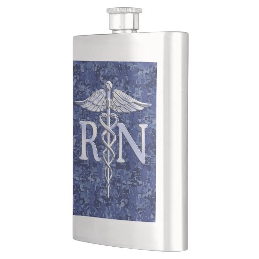 Geregistreerd zure RN Caduceus op Navy Blue Camo Flacon (Links)