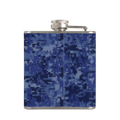Geregistreerd zure RN Caduceus op Navy Blue Camo Heupfles (Achterkant)
