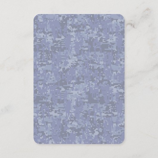 Geregistreerd zure RN Caduceus op Navy Blue Camo Informatiekaartje (Achterkant)