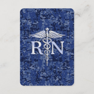 Geregistreerd zure RN Caduceus op Navy Blue Camo Informatiekaartje