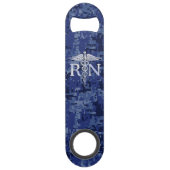 Geregistreerd zure RN Caduceus op Navy Blue Camo Speed Flessenopener (Voorkant)