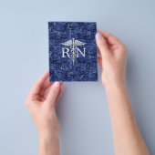 Geregistreerd zure RN Caduceus op Navy Camo Flyer (Hand)
