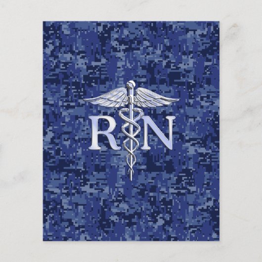 Geregistreerd zure RN Caduceus op Navy Camo Flyer (Voorkant)