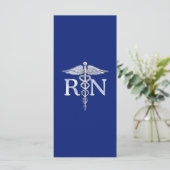 Geregistreerd zuster RN Caduceus op Navy Blue (Staand voorkant)