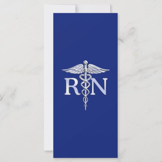 Geregistreerd zuster RN Caduceus op Navy Blue (Voorkant)