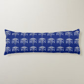 Geregistreerd zuster RN Caduceus op Navy Blue Deco Lichaamskussen (Voorkant)
