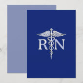 Geregistreerd zuster RN Caduceus op Navy Blue Kaart (Voorkant / Achterkant)
