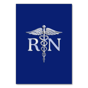 Geregistreerd zuster RN Caduceus op Navy Blue Kaart
