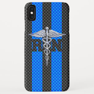 Geregistreerd zuster RN Silver Caduceus iPhone XS Max Hoesje