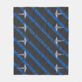 Geregistreerd zuster RN Silver Caduceus Fleece Deken (Voorkant)