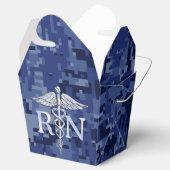 Geregistreerd zuster RN Silver Caduceus op Navy Ca Bedankdoosjes (Geopend)
