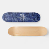 Geregistreerd zuster RN Silver Caduceus op Navy Ca Skateboard (Horizontaal)