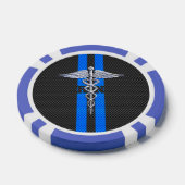Geregistreerd zuster RN Silver Caduceus Poker Chips (Enkel)