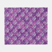 Geregistreerd zuster Silver Caduceus Roze Camoufla Fleece Deken (Voorkant (Horizontaal))
