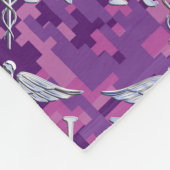 Geregistreerd zuster Silver Caduceus Roze Camoufla Fleece Deken (Hoek)