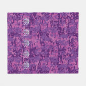 Geregistreerd zuster Silver Caduceus Roze Camoufla Fleece Deken (Voorkant (Horizontaal))