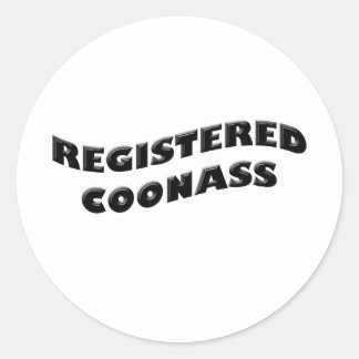 Geregistreerde Coonass Wave Ronde Sticker