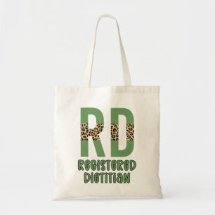 Geregistreerde diëtitische Cheetah print RD Gifts Tote Bag